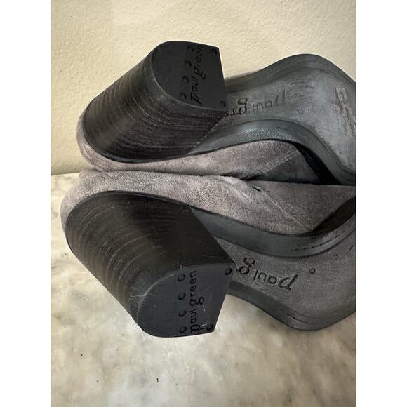 Paul Green NEW US 7, UK 4.5, Women’s Dark Grey Suede Delgado Stacked Heel - Picture 13 of 16